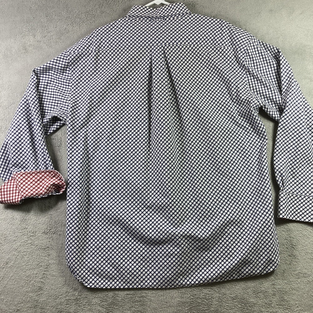 Vintage Tommy Hilfiger Shirt Men XL Blue Button Down Flip Cuff Long Sleeve - Picture 16 of 16